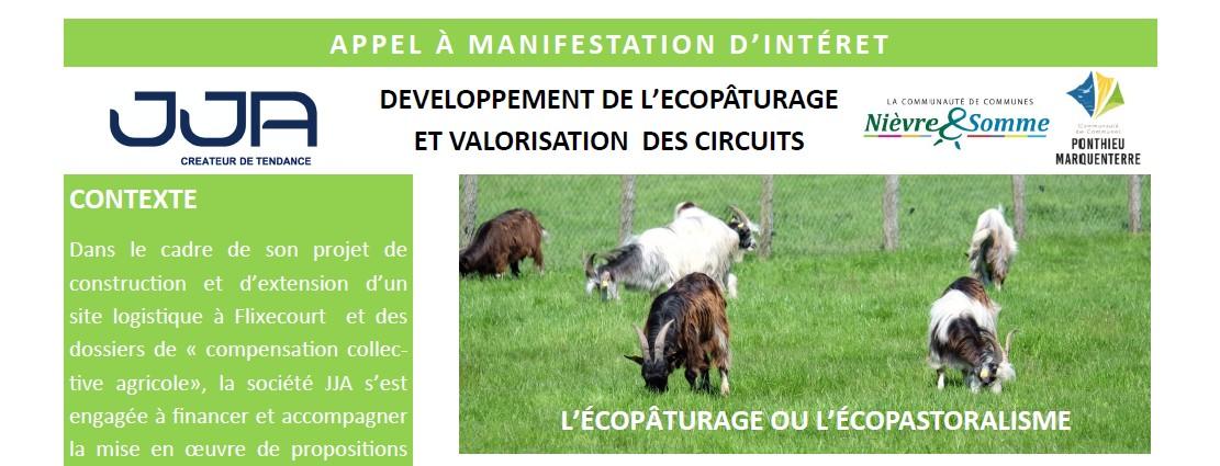 Appel à manifestation d'intéret - Développement de l'écopâturage et valorisation des circuits