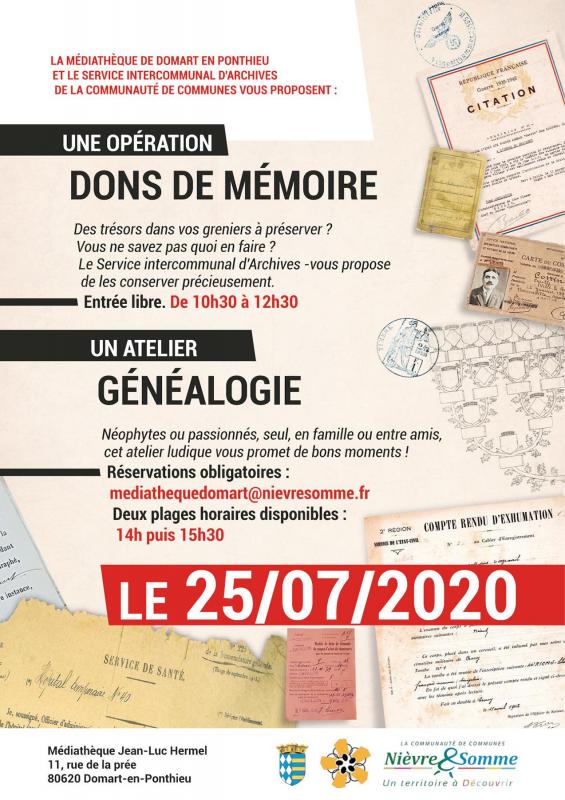 Dons De Memoire Et Genealogie