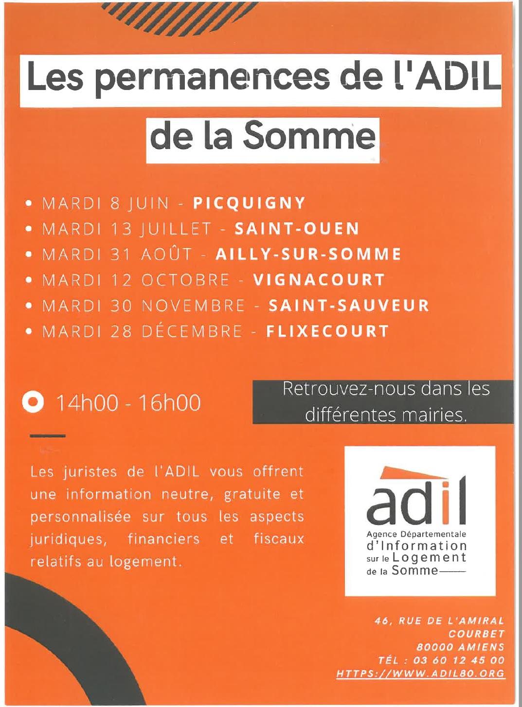 Permanence adil affiche